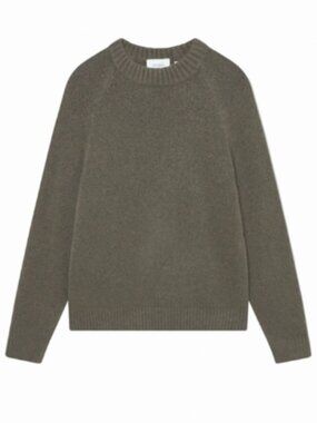 Les Deux Green Crewneck Knit Sweater in Medium